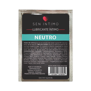 Lubricante Neutro Sen Intimo sobre - LUN02